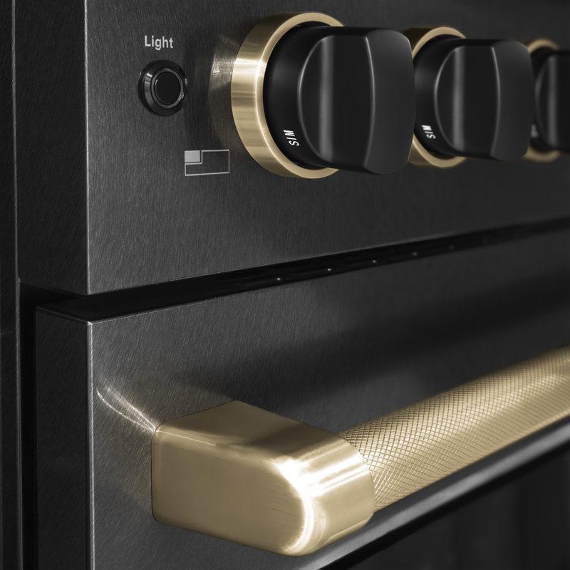 ZLINE Autograph 36" Paramount Dual Fuel Range w/ 6 Burners & Champagne Bronze Accents (SDRZ-36-CB), 5.2 cu ft, 6 burners