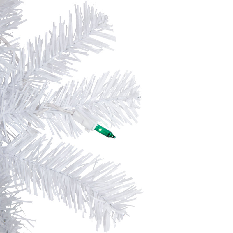 Arbre de Noël artificiel pin blanc 6,5 pi pré-éclairé Woodbury
