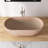 59" x 30" Freestanding Bathtub Solid  Surface Stone Resin Soaking Tub-123303427