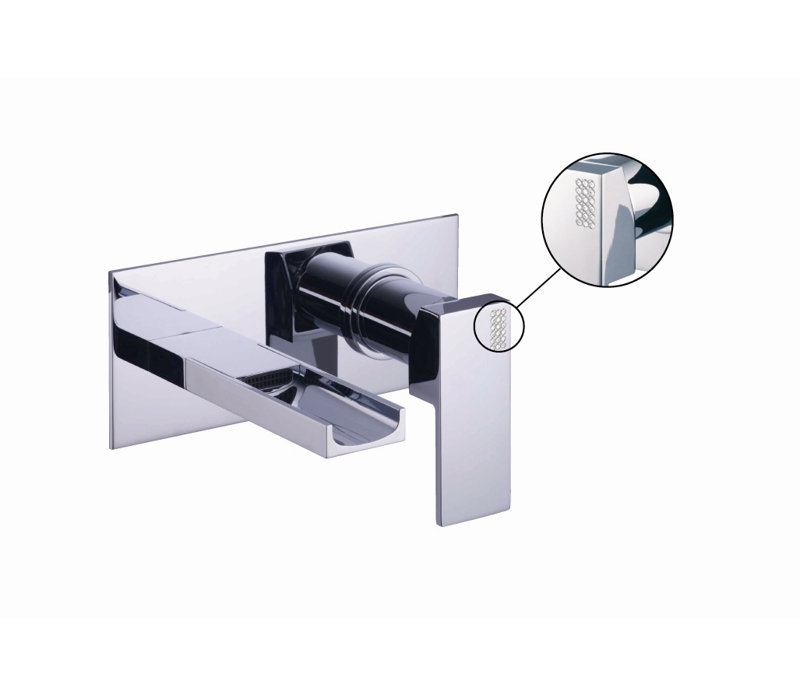 Brick Bathroom Faucet, Chrome