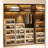 3-Tier Folding Storage Cabinet - 19.69" Wide, Collapsible With Magnetic Door, Plastic Storage With Wheels