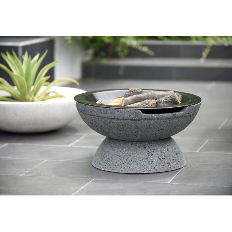 Round Charcoal Smokeless Fire Pit, Mercury Grey