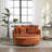 Upholstered Barrel Chair With Ottoman-100891571