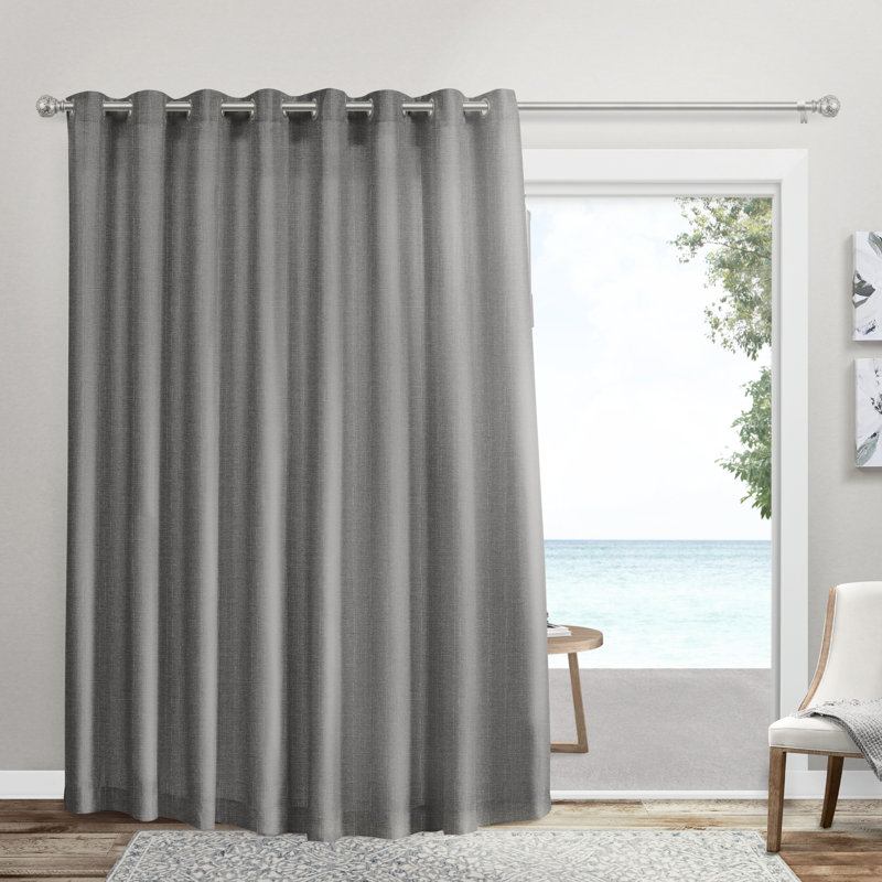 Jianyu Room Darkening Curtain Single Panel, Black Pearl, 108" W x 96" L