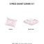 Housse de couette pour lit simple / simple TG en microfibre, motif cachemire floral 2 pièces, avec étiquette, attaches intérieures, rose, lavable à la machine avec imprimé cachemire-129372050-129372052