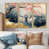 Toile avec cadre flottant or