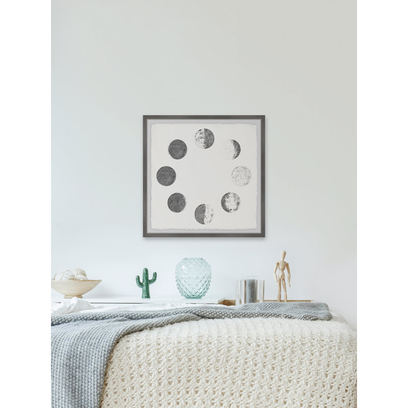 The Lunar Month - Single Picture Frame Print, 30cm H x 30cm W x 3.81cm D