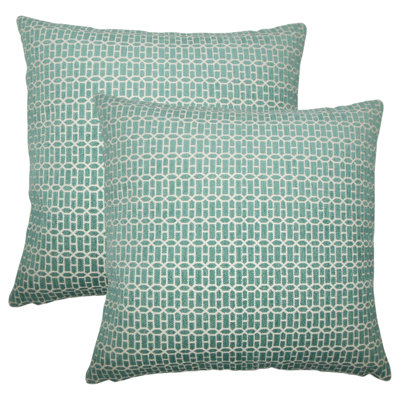 Geometric Feather Reversible Throw Pillow