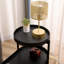 Table d'appoint à 2 niveaux avec canapé de rangement pour table de salon et table de bout en bois