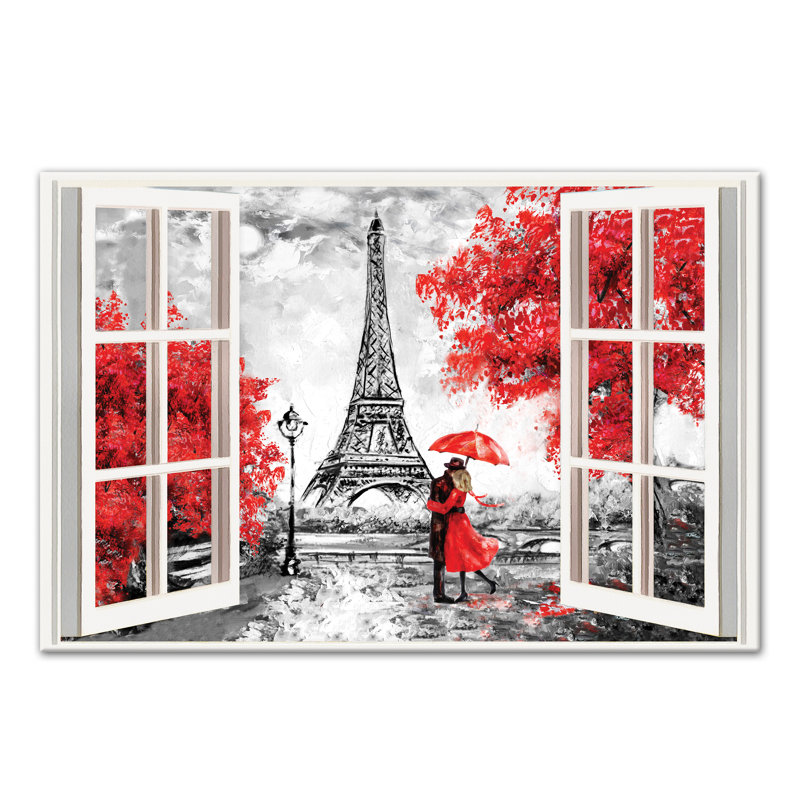 Art sur toile pour fenêtre paris Erika, H 32 po x l 48 po x P 1,25 po