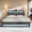 Grand lit plateforme tapissier avec système de rangement hydraulique-509754379-509754378