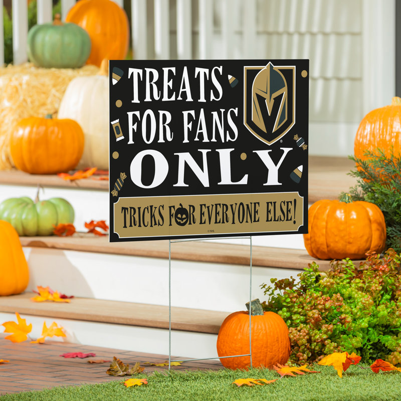 Boston Bruins Yard Sign, Halloween Treats for Fans, Vegas Golden Knights