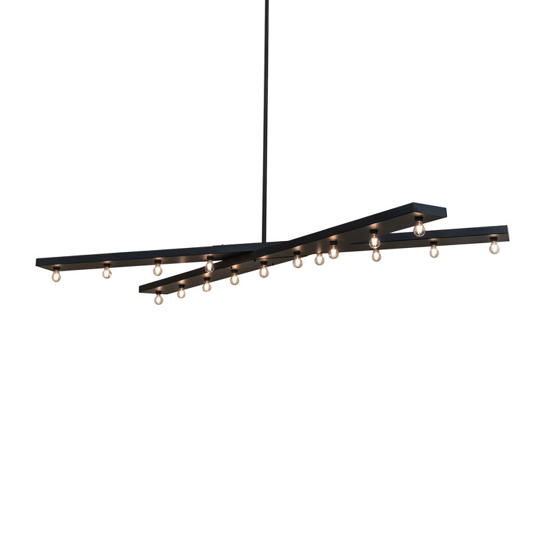 120" Long Caldero 17 Light Oblong Pendant