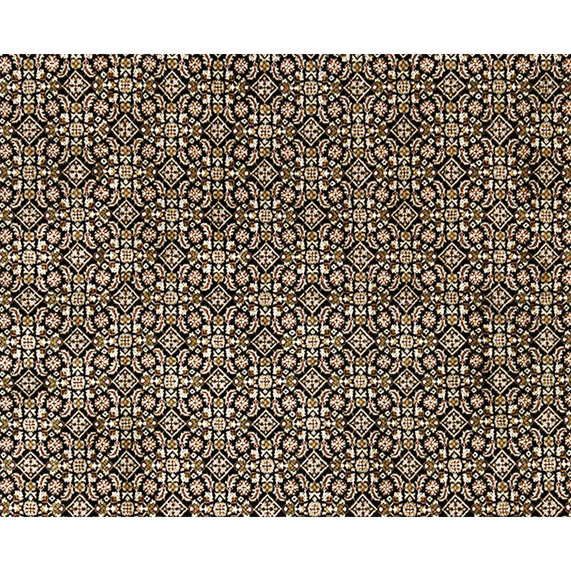 Tapis noir noué à la main de haute qualité