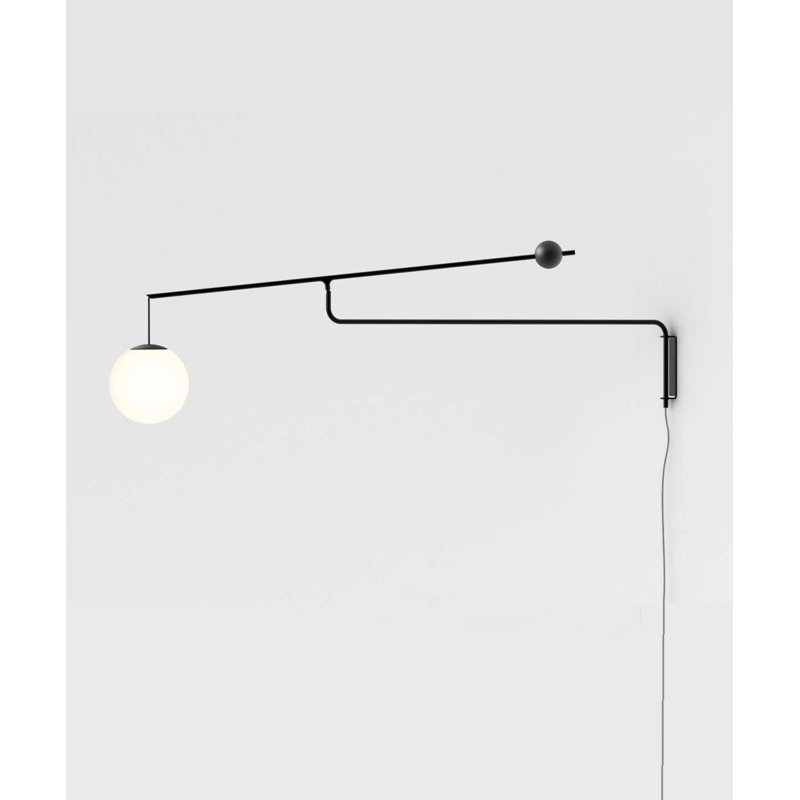 Malamata Steel Armed Sconce, Brushed Brass
