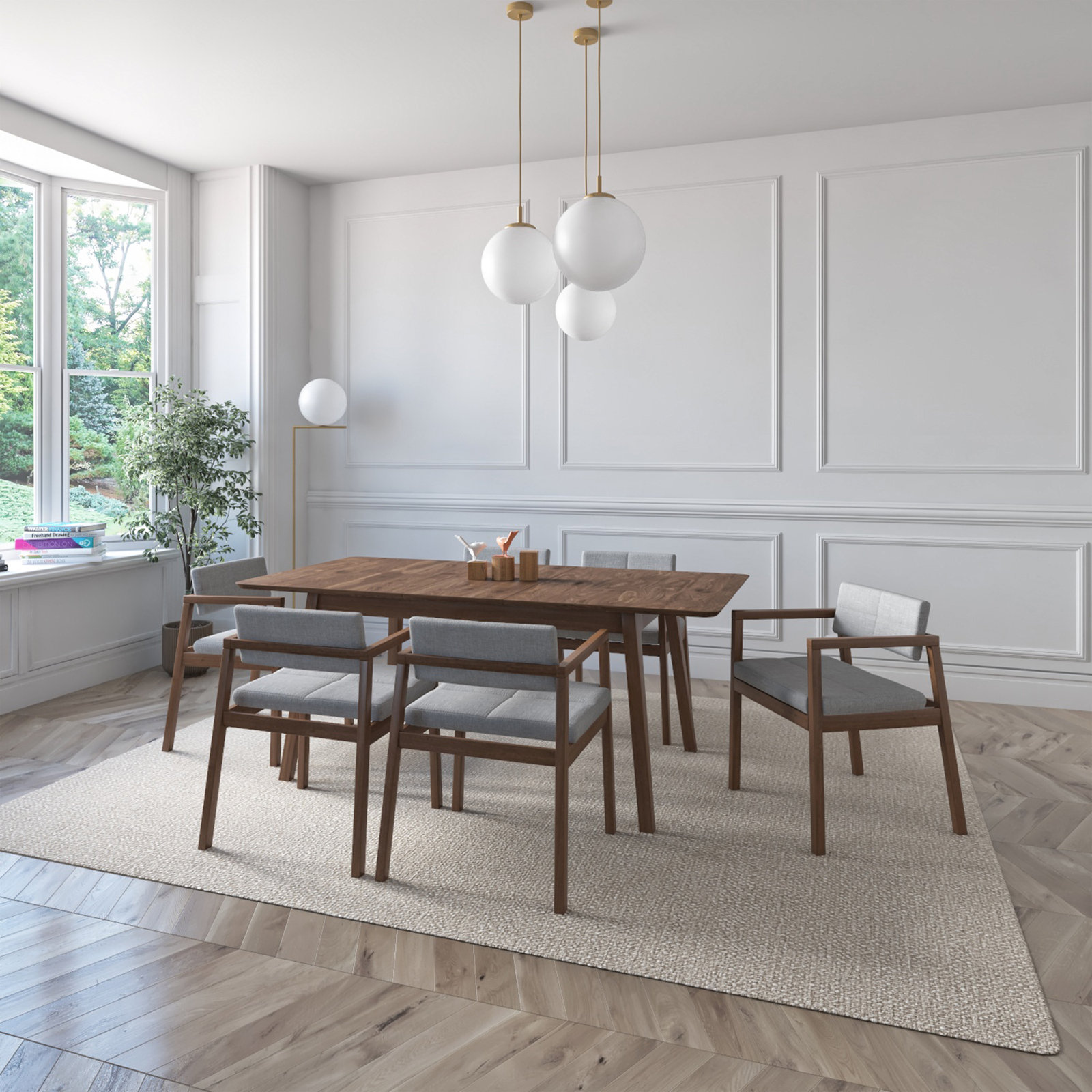 Will 74" Extendable Dining Table, Brown
