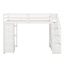 Lit mezzanine simple avec tiroirs et escaliers