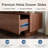 Extendable Walnut TV Stand For 65-100 Inches With 3 Drawers
