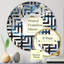 Miroir décoratif labyrinthe Grace I - bleu et blanc-96240441