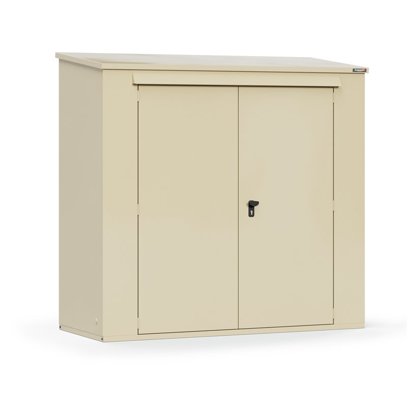 Trojan Plus 7 ft. W x 3 ft. D Apex Metal Tool Shed, 7 ft. W x 3 ft. D, Ivory