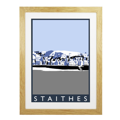 'Staithes In Snow' by Richard O'Neil - Print