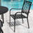 5-piece Metal Patio Dining Set With Umbrella Hole And 4 Stackable Chairs