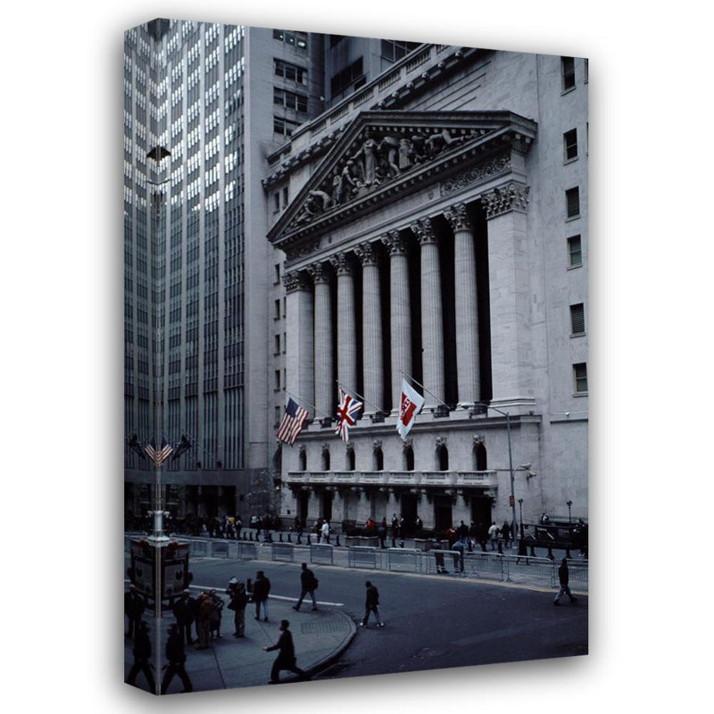 NYSE New York Stock Market, H 24 po x l 15 po