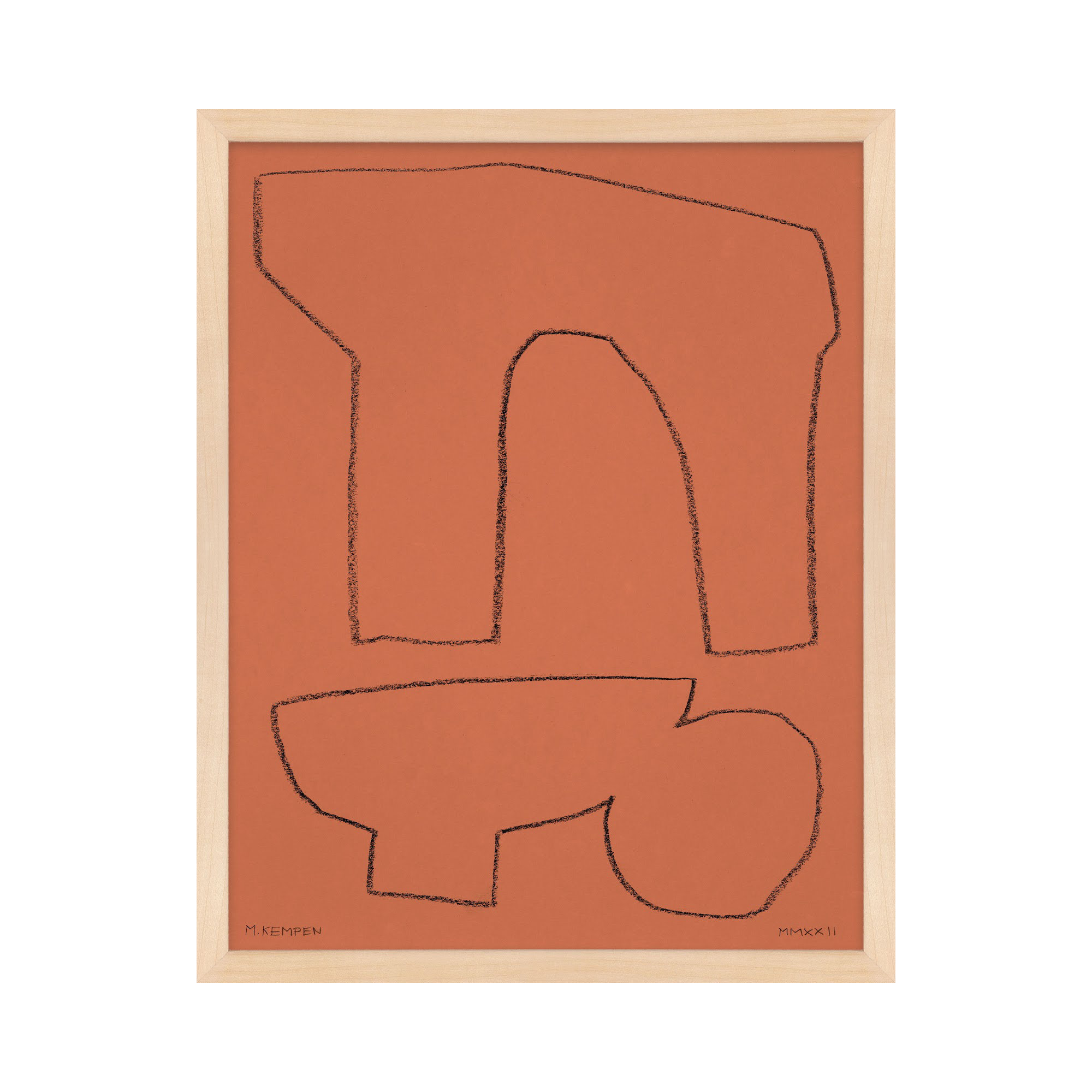 Earth 1 by Michael Kempen, Maple Framed, 16" W x 20" H