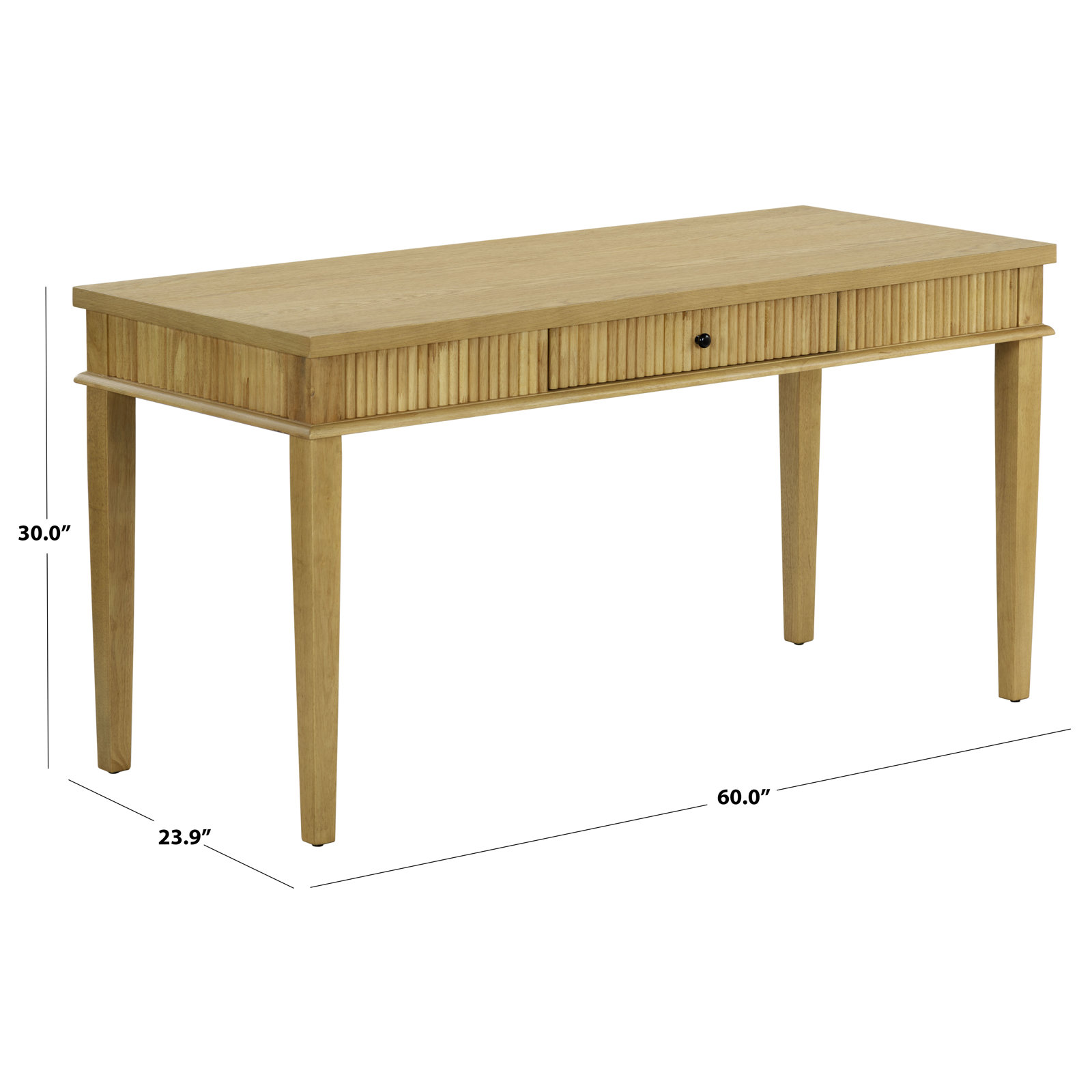 Haden 60" Writing Desk, Greige Oak