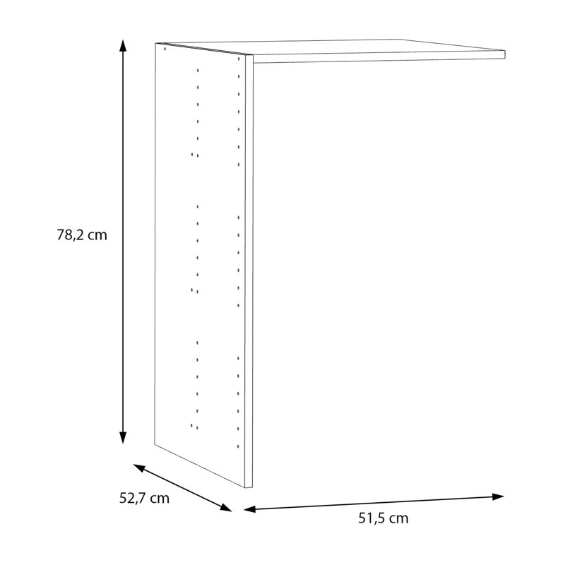 Talijah Manufactured Wood Closet System Shelf, 78.2cm H x 51.5cm W x 52.7cm D