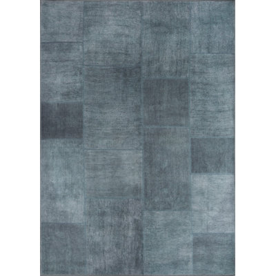 Tapis décoratif vert patchwork