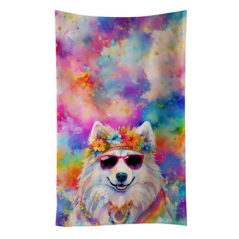 Serviette de cuisine Samoyed Hippie Dawg