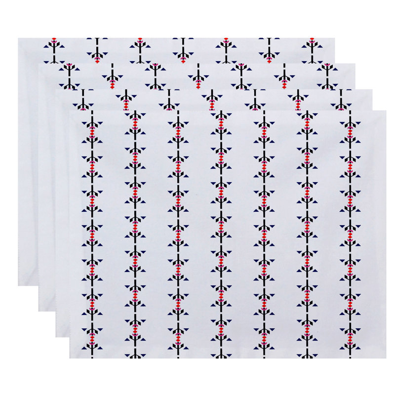 Alfreda Polyester Striped Rectangle Placemat, Tomato