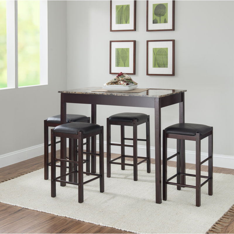 Loria 4 - Person Four Leg Dining Set, Espresso