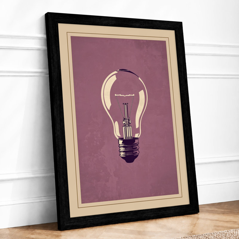 Idea In Light Minimalist - Print, A2 - 59.4 x 42.0 cm, Black