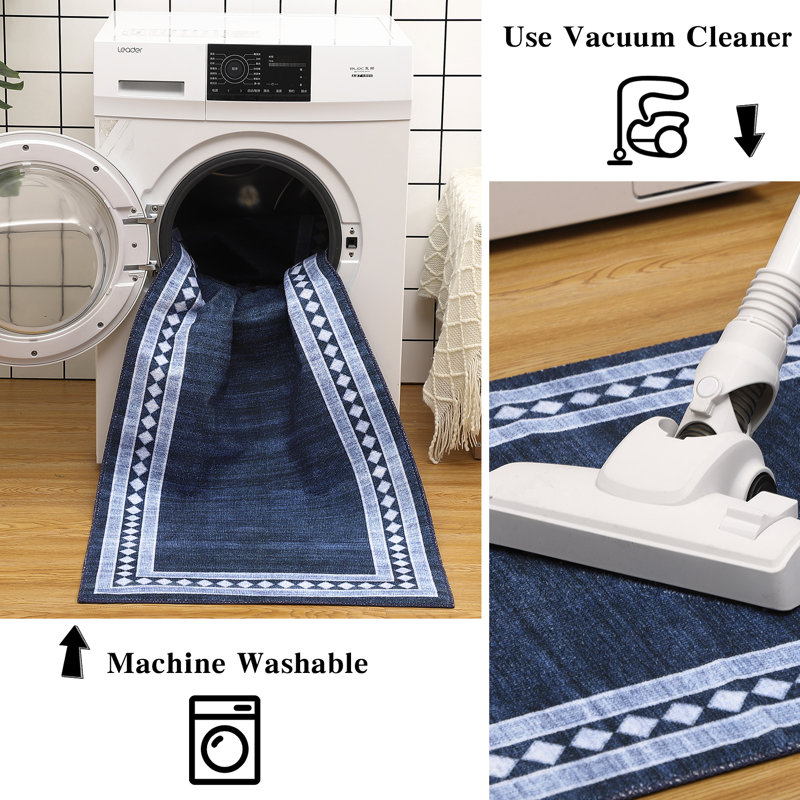 Karch Washable Oriental Indoor Rug, Rectangle 9' x 12'
