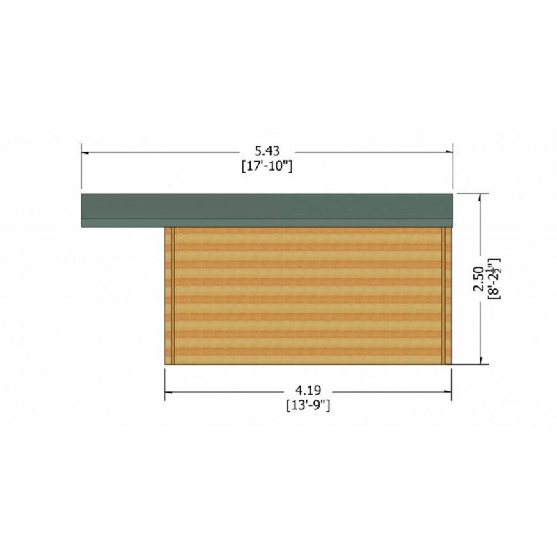 Masardis 16 x 14 Ft. Tongue and Groove Log Cabin, No