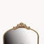 Miroir sur pied arqué orné vintage de 43 x 24 pouces, bronze antique