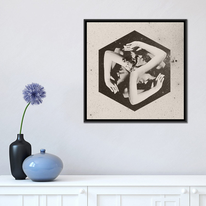 « pogson », impression sur toile tendue, H 18 po x l 18 po x P 1,5 po, Pas de tapis, Toile avec cadre flottant noir