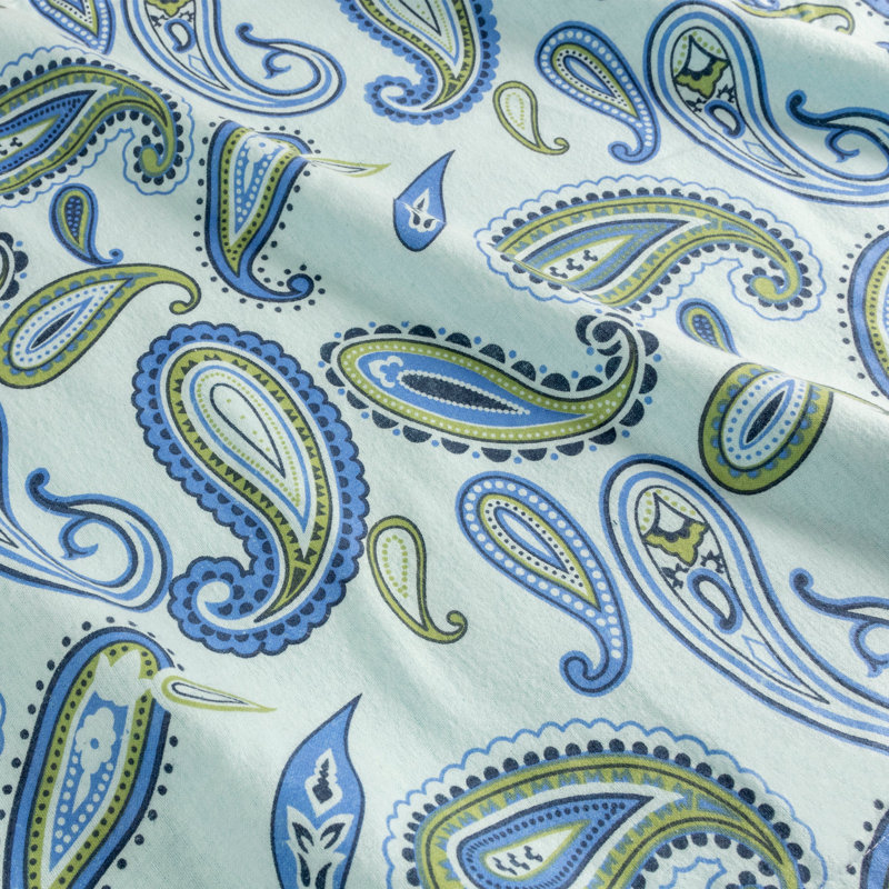Ensemble de draps 100% flanelle de coton Blue Nile Mills, Ensemble de draps pour très grand lit avec 2 taie, Bleu clair
