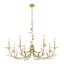 Lustre 8 lumières feuille d'or Parra-123222991