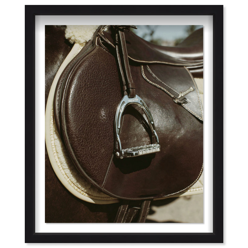 Polished Stirrup I Shadowbox Sports & Sports Teams Print by Oliver Gal, Black Frame, 16 x 20, 25.5"H x 31.5"W