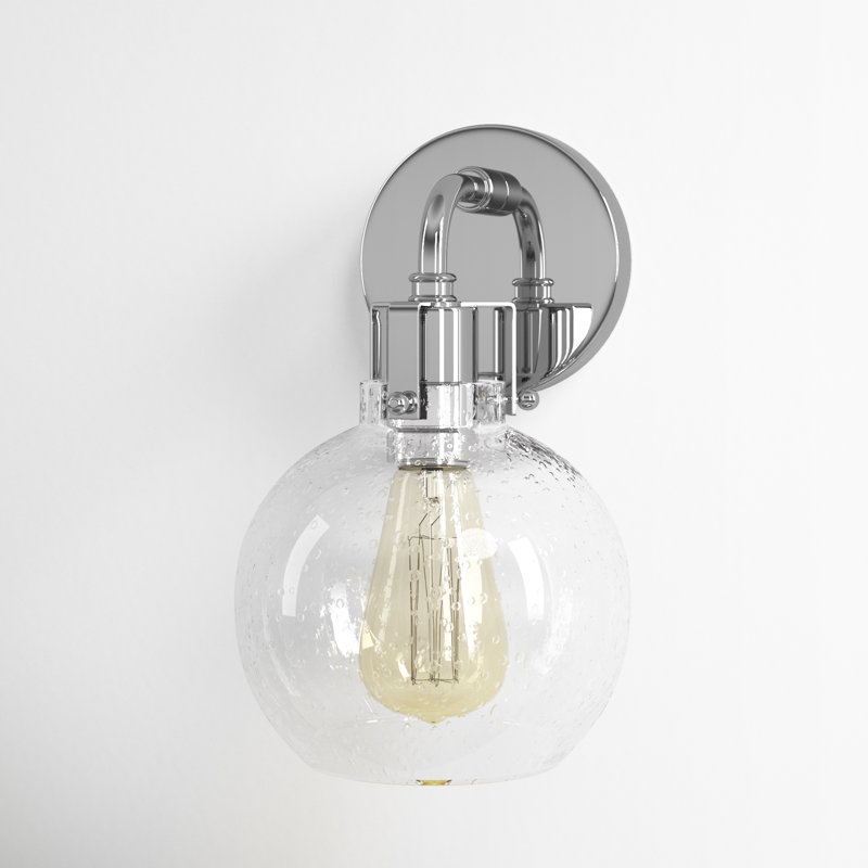 Byrne Steel Armed Sconce, Chrome