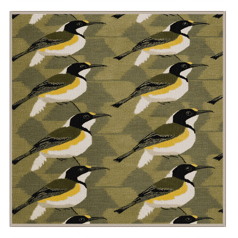  Tapis lavable Great Tit Birds, Carré 3 pi