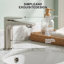 Robinet de lavabo de salle de bain à poignée simple 5,7 po de hauteur, laiton massif sans plomb avec bonde et aérateur amovible-128842508-134670282