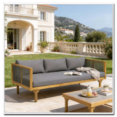 Outdoor Patio Sofa with Cushion