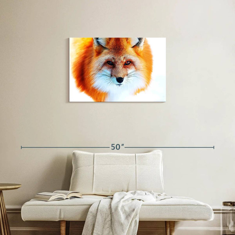 Visage de renard roux Brampt, H 20 po x l 30 po