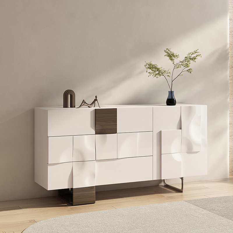 Casiers de salon créatifs et modernes. Buffet, Blanc, H 35,43 po x l 55,12 po x P 15,75 po