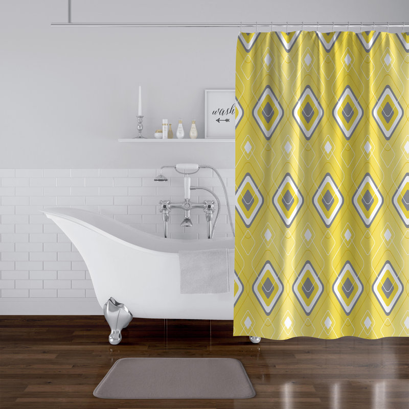 Theia Geometric Shower Curtain, 90" H x 70" W