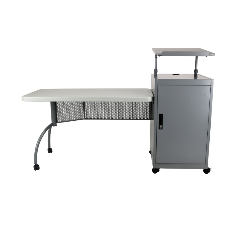 Combo bureau et pupitre de bureau, gris
